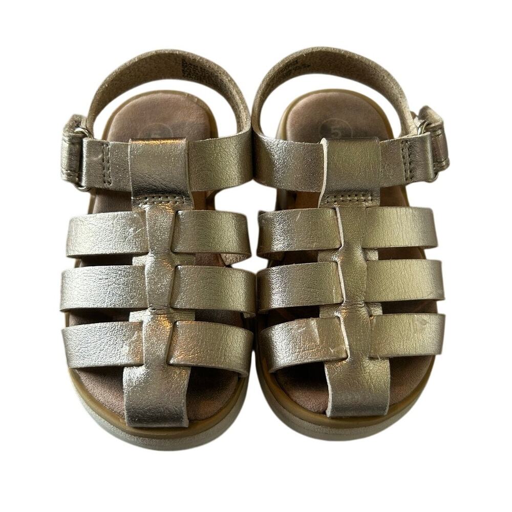 Cat & Jack Gold Sandals Toddler Girl Size 5C
